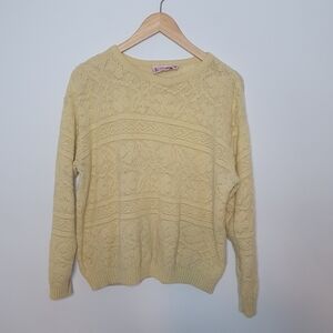 Functionals Vintage Knit Yellow Sweater Size M